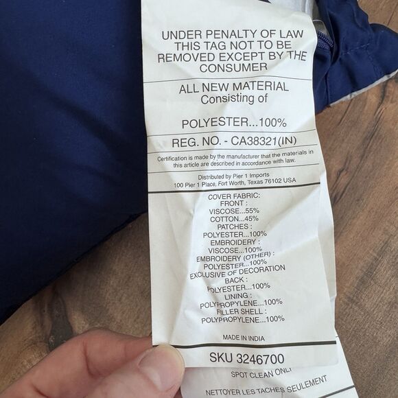 Pier 1 Beaded Merry Christmas Throw Pillow Set of 2 Owl & Winter Christmas Tree - Picture 8 of 16